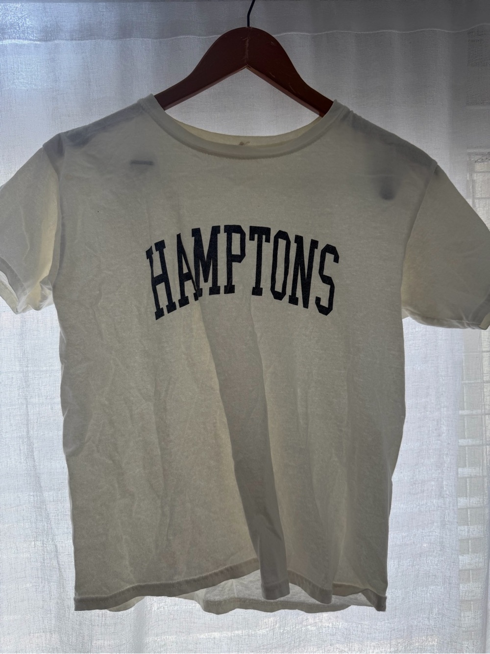 Brandy Melville White "Hamptons" Short Sleeve Tee